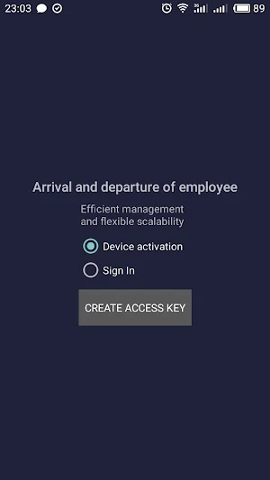 Employee arrival and departure Screenshot 0
