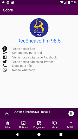 Recôncavo Fm 98.5 Screenshot 2