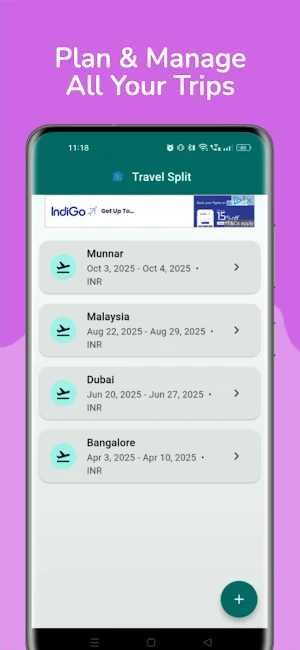 Travel Split –Split Trip Bills Screenshot 0