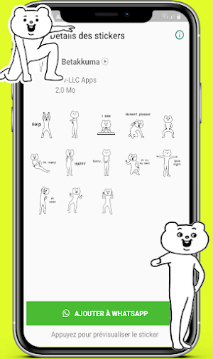 Animated Betakkuma Stickers Screenshot 2