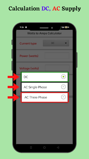 Electrical Calculator app Screenshot 1