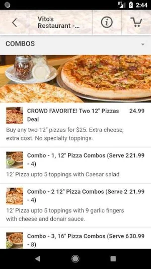 Vito's Restaurants Screenshot 2