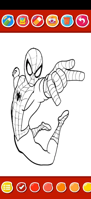 Spider of hero man Coloring Screenshot 0
