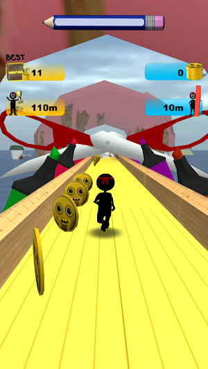 Stickman Run: 1 2 3 Go Running Screenshot 0
