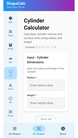 Geometry Shape Calculator Screenshot 1