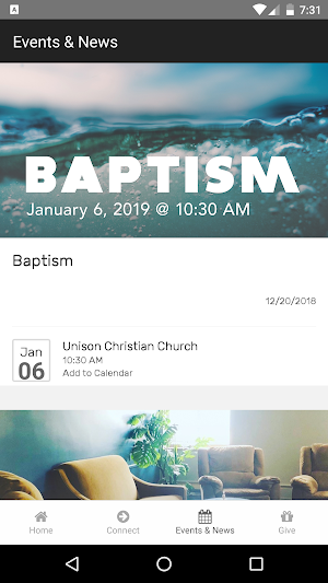 Unison Christian Church Screenshot 2