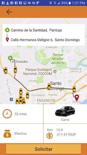 Mega Taxi - Pasajero Screenshot 1