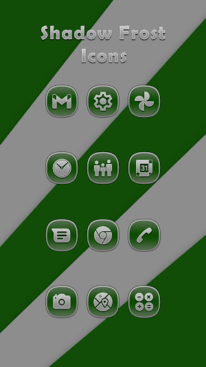 Shadow Frost Green Icons Screenshot 0