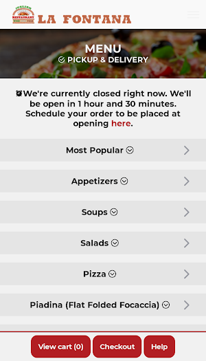 La Fontana Pizzeria Screenshot 1