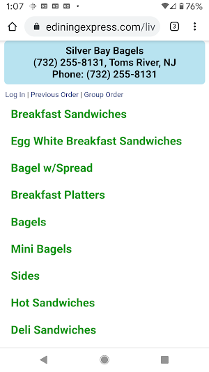 Silver Bay Bagels Screenshot 1