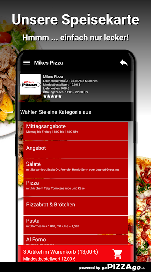 Mikes Pizza München Lerchenau Screenshot 3