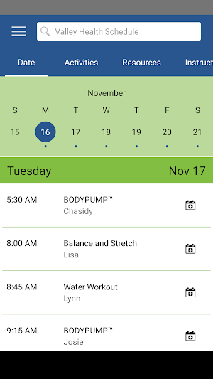 Valley Health Fitness Center Screenshot 2