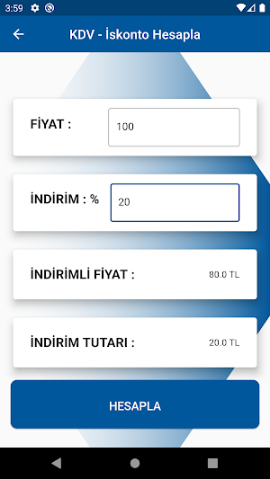 KDV+İSKONTO HESAPLAMA Screenshot 3