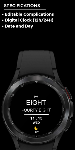 Letter Night - watch face Screenshot 3