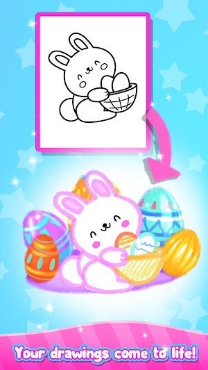 Rainbow Glitter Drawing Book - Coloring Classes Screenshot 3