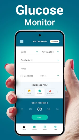 Glucose Monitor - Diabetes App Screenshot 1