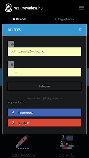 SzakmaVadász Screenshot 2