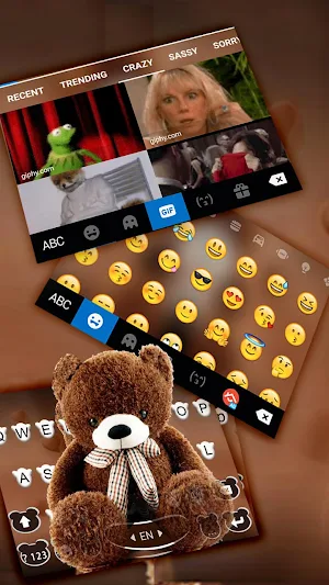 Brown Teddybear Keyboard Theme Screenshot 3