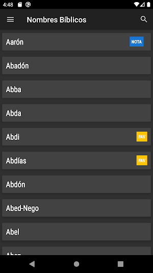 Diccionario de Nombres Bíblicos Screenshot 2