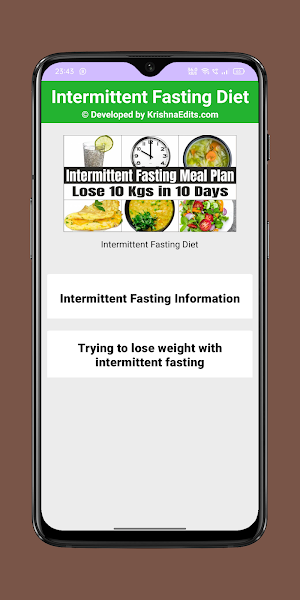 Intermittent Fasting Diet Plan Screenshot 0