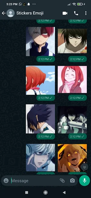 cute baby anime stickers Whats Screenshot 1