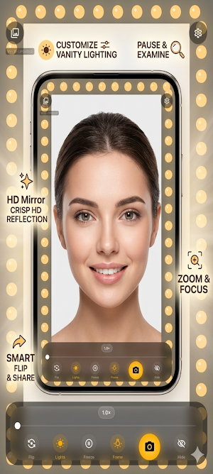 GlowMirror: HD Camera Mirror Screenshot 0