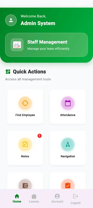 HRMS Attendance System Screenshot 3
