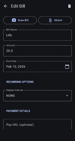 Bill Organizer and Tracker Screenshot 3