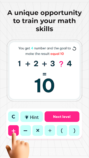 Make it 10: 4 numbers 1 result Screenshot 3