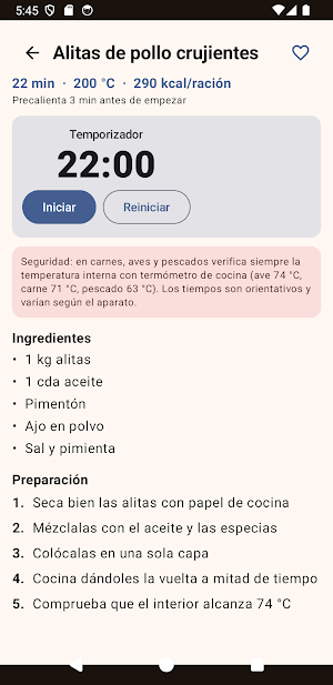 Chef Airfryer IA: Recetas Screenshot 1