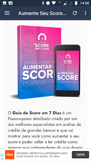 Aumente Seu Score Em 7 Dias Screenshot 1