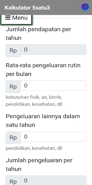 Kalkulator 5satu3 Screenshot 1