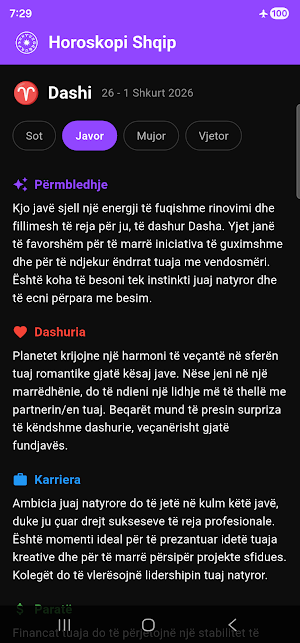 Horoskopi Shqip Screenshot 2