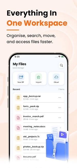 Easy Unzip / Zip Files Screenshot 3