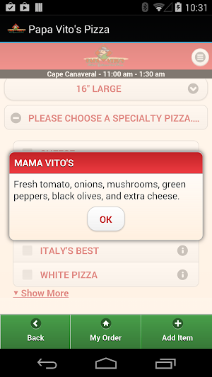 Papa Vito's Pizza Screenshot 2