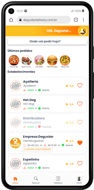 Degustar Delivery Screenshot 1