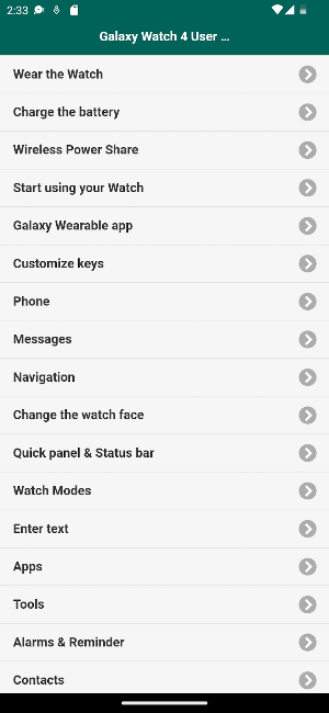 User guide for Galaxy Watch 4 Screenshot 1