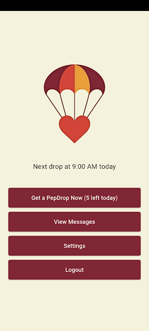 PepDrop: Daily Pep Talks Screenshot 0
