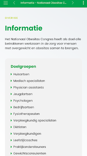 Nationaal Obesitas Congres Screenshot 1