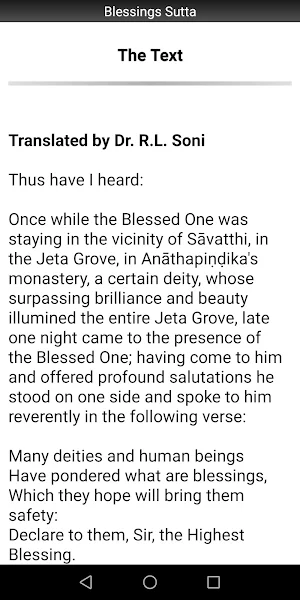 Blessings Sutta - Buddhism Screenshot 1