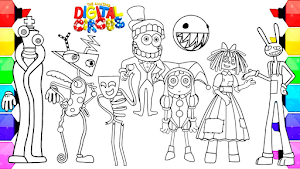 Coloring Virtual Pomni Circus Screenshot 1