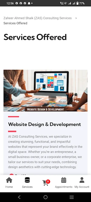 ZAS Consulting Services Screenshot 3