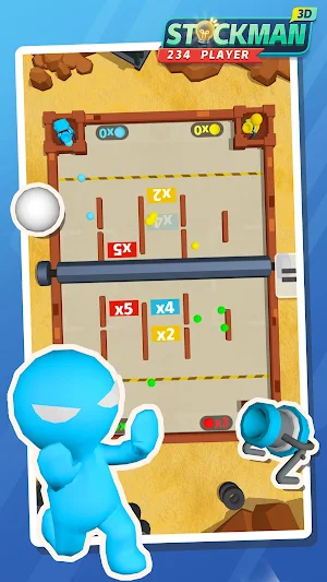 Stickman 2 3 4 Player Games 3D Screenshot 3