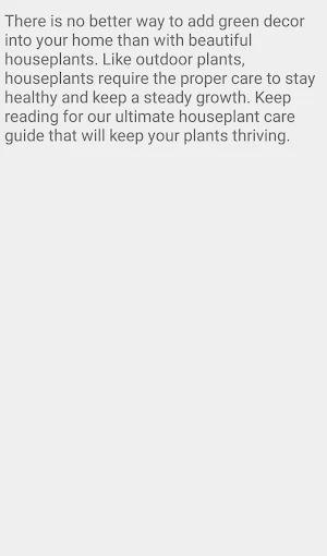 HOUSEPLANT CARE GUIDE Screenshot 1