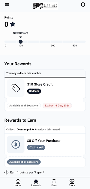Maryland Saddlery Rewards Screenshot 2