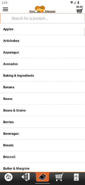City Produce Mobile Ordering Screenshot 2