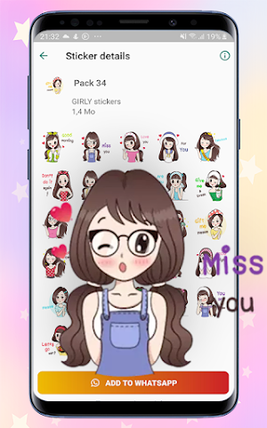 Girly Stickers WAStickerApps Screenshot 0