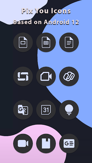 Pix You Cornflower Dark Icons Screenshot 1