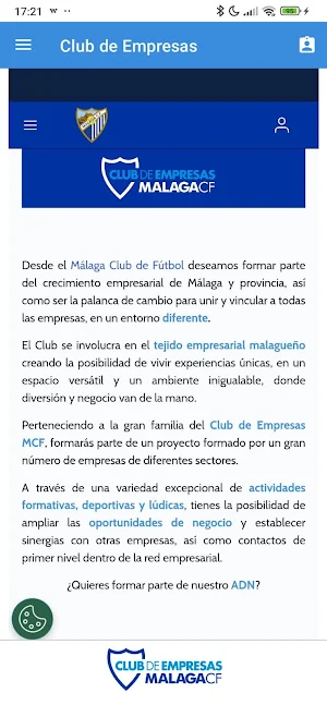 Club de Empresas del Málaga CF Screenshot 1