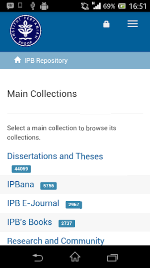 IPB Scientific Repository Screenshot 1